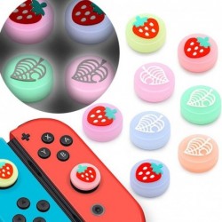 Thumb stick grip cap - joystick cover - lichtgevend - voor Nintendo Switch Lite Joy-Con - fruit / bladeren printSwitch