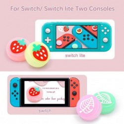 Daumen-Stick-Griffkappe - Joystick-Abdeckung - leuchtend - für Nintendo Switch Lite Joy-Con - Frucht- / Blattdruck