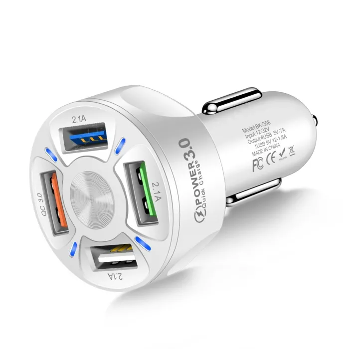 3 / 4 / 5 poorten USB autolader - snel opladen QC3.0Interieur accessoires