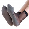 Zachte sokken - met antislip onderkant - transparante dunne zijdeDames mode