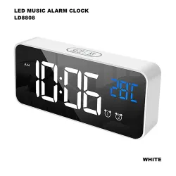 LED music alarm clock - USB - sound-activated - with snooze functionClocks