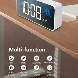 LED music alarm clock - USB - sound-activated - with snooze functionClocks