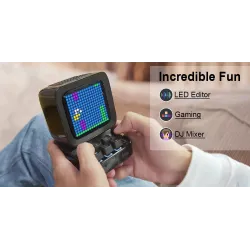 Retro Bluetooth speaker - pixel art - alarm clock - LED display - gaming board - DJ mixerBluetooth speakers