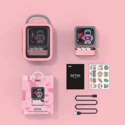 Retro Bluetooth speaker - pixel art - alarm clock - LED display - gaming board - DJ mixerBluetooth speakers