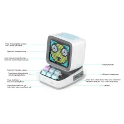 Retro Bluetooth speaker - pixel art - alarm clock - LED display - gaming board - DJ mixerBluetooth speakers