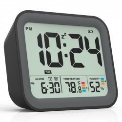 Digitale wekker - dubbel slim alarm - met instelling voor werkdagen / weekenden / snooze - werkt op batterijenKlokken