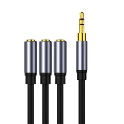Audio splitter - AUX cable - 3 female to 1 male - 3.5mm jack - iPhone / Samsung / MP3 playerSplitters