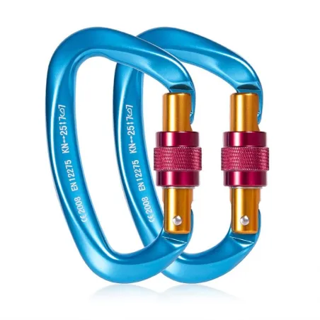 25KN karabijnhaak - met schroefsluiting - voor wandelen / rotsklimmen / kamperenSurvival gereedschap