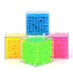 3D doolhof magische kubus - transparant - zeszijdige puzzelkubus - educatief speelgoedEducatief