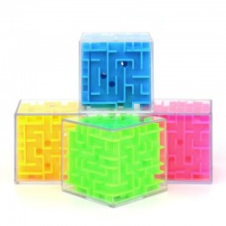 3D-Labyrinth-Zauberwürfel - transparent - sechsseitiger Puzzle-Würfel - Lernspielzeug