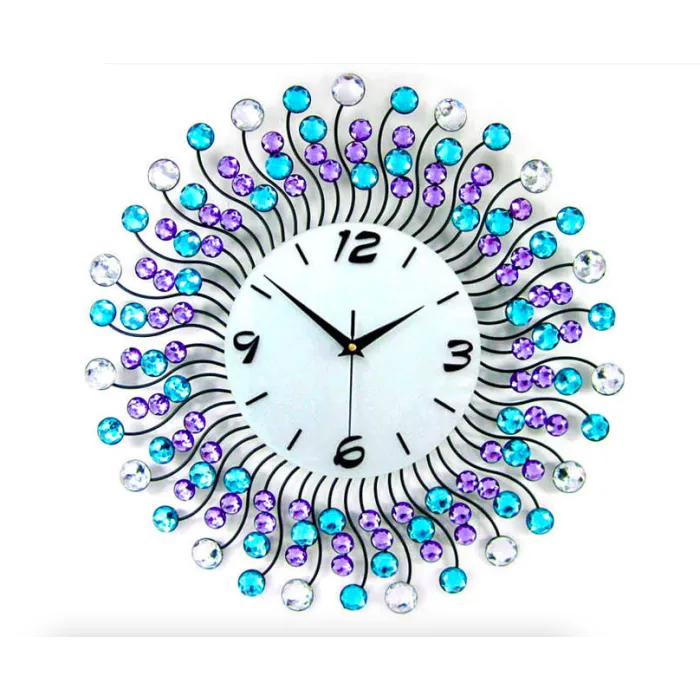 Modern iron wall clock - with crystal decoration - 36cm / 50cmClocks