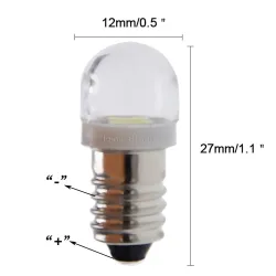 E10 - LED-lamp - 3V / 6V - xenon wit - 2 stuksE10