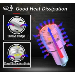 P13.5S / E10 - LED bulb - 6000K white - for flashlight - 2 piecesE10