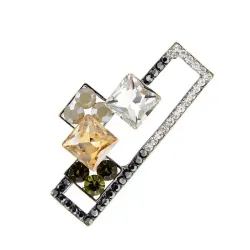 Vintage geometrische kristallen brocheBroches