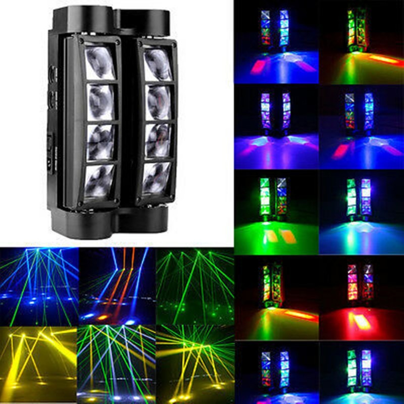 Spider beam stage light - portable - moving head - LED - RGBW - 8x 10WStage & events lighting