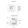 EU plug - power socket with dual USB charging ports - glass panelLighting fittings