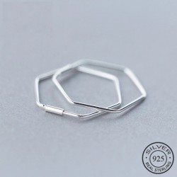 Pentagon earrings - geometric hyperbole - 925 sterling silver