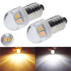 E10 - LED-Lampe - 3V / 6V - Xenonweiß - 2 Stück