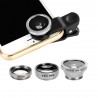 3 in 1 camera lens kit - fisheye / macro / wide angle - with clip - for SmartphonesLenses & filters
