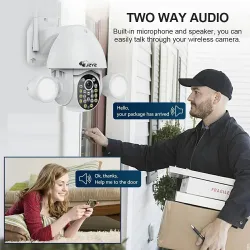 3MP CCTV beveiligingscamera - PTZ - WiFi - HD - met Google Alexa - waterdichtHuis beveiliging