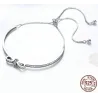 Elegante kristallen armband met strik - verstelbaar - 925 sterling zilverArmbanden