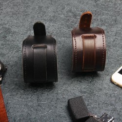Brede armband van echt leer - verstelbare gespArmbanden