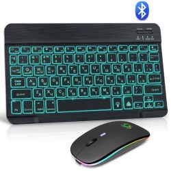 Kabellose RGB-Tastatur / -Maus - Bluetooth - Russisches / Spanisches / Englisches Layout
