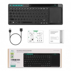 K18 Plus draadloos toetsenbord - LED - multi-touch - Engelse / Russische / Hebreeuwse lay-outToetsenborden