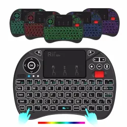 Rii X8+ - mini draadloos toetsenbord - LED - 2.4GHz - met touchpad - Android TV Box / PCToetsenborden