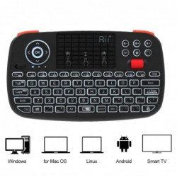 Rii i4 - mini draadloos toetsenbord - Bluetooth - Engels / Russisch / Spaans / Frans / Hebreeuws lay-outToetsenborden