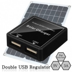 Double USB regulator - solar charger - for phones / power bank / fans - 5-20V - 5V 3A