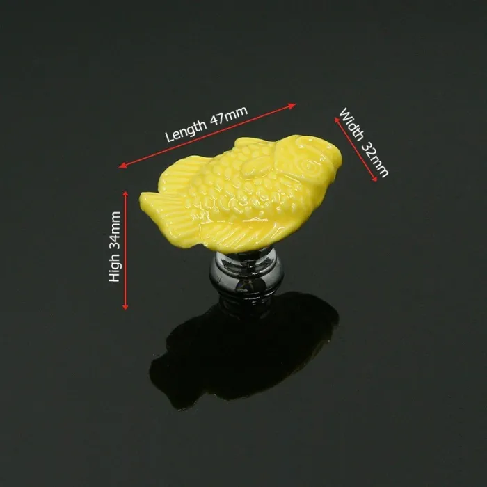 Cartoon fish shaped knobs - ceramic furniture handlesFurniture
