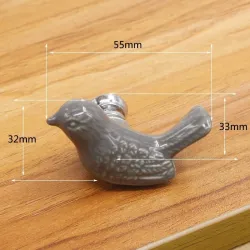 Duifvormige knop - meubelgreep - keramiekMeubels