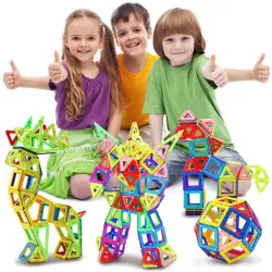 Mini magnetic building blocks - construction set - plasticConstruction
