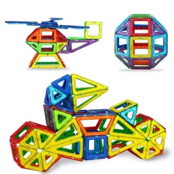 Mini magnetic building blocks - construction set - plasticConstruction