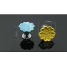 Orchid shaped furniture knobs - handles - ceramicFurniture