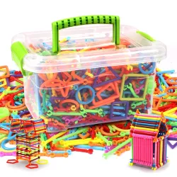 Plastic bouwstenen - stokken - creatief constructiespeelgoed - 500 stukjesConstructie