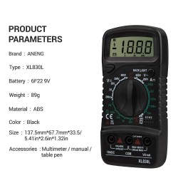 XL830L - digitale multimeter - AC / DC-tester - met LCD-displayMultimeters