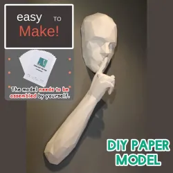 De stille persoon - 3D-papieren model - knutselen - DIYConstructie