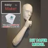 De stille persoon - 3D-papieren model - knutselen - DIYConstructie