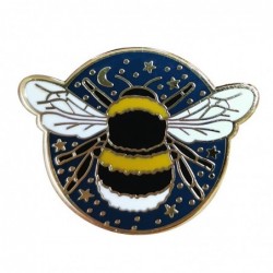 Bumblebee with star / moon - crystal brooch - pinBrooches