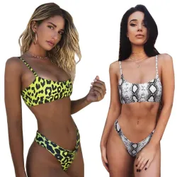 Sexy bikini set - snakeskin / leopard printBeachwear
