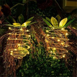 Solar-Gartenleuchte - Hängelampe / Laterne - wasserdicht - LED - Ananasform