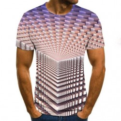 3D geometrische print - klassiek T-shirt met korte mouwenT-Shirts