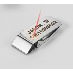 Money / credit cards holder / metal clip - stainless steel - custom made engravingWallets
