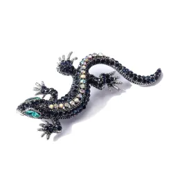 Fashionable brooch - vintage crystal lizardBrooches