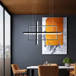 Luxurious chandelier - ceiling light - LED - minimalist rectangle design - 2 / 3 / 4 headsCeiling lights