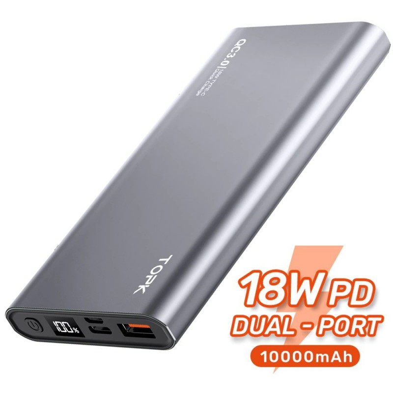 I1006P - draagbare powerbank - oplader - dubbele USB - snel opladen 10000mAh - LEDPowerbanks