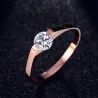 Rosé gouden ring - roestvrij staal - met kubieke zirkoonRingen