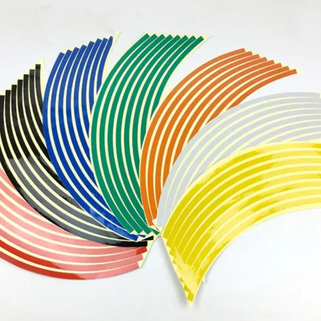 Autowiel reflecterende strips - stickers - 16 stuksStickers